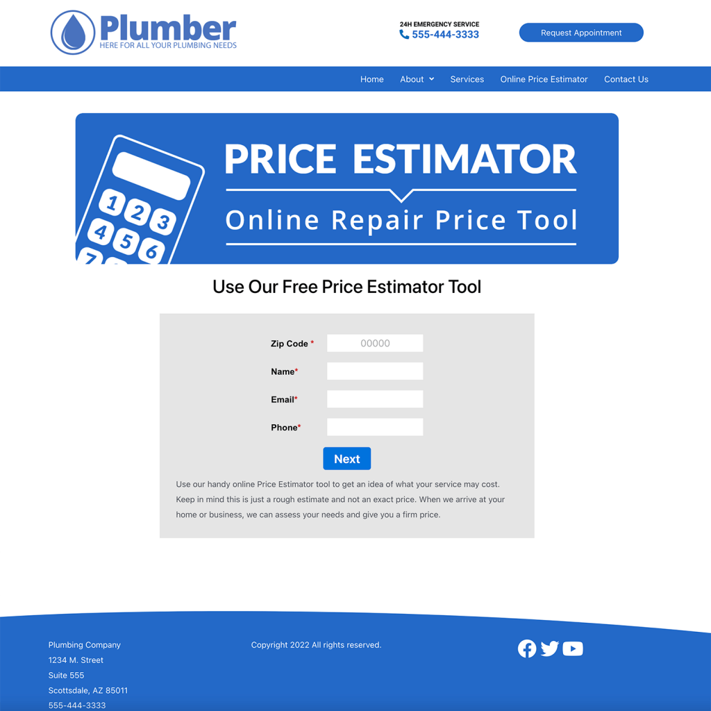 Plumbing & HVAC Cost Estimator